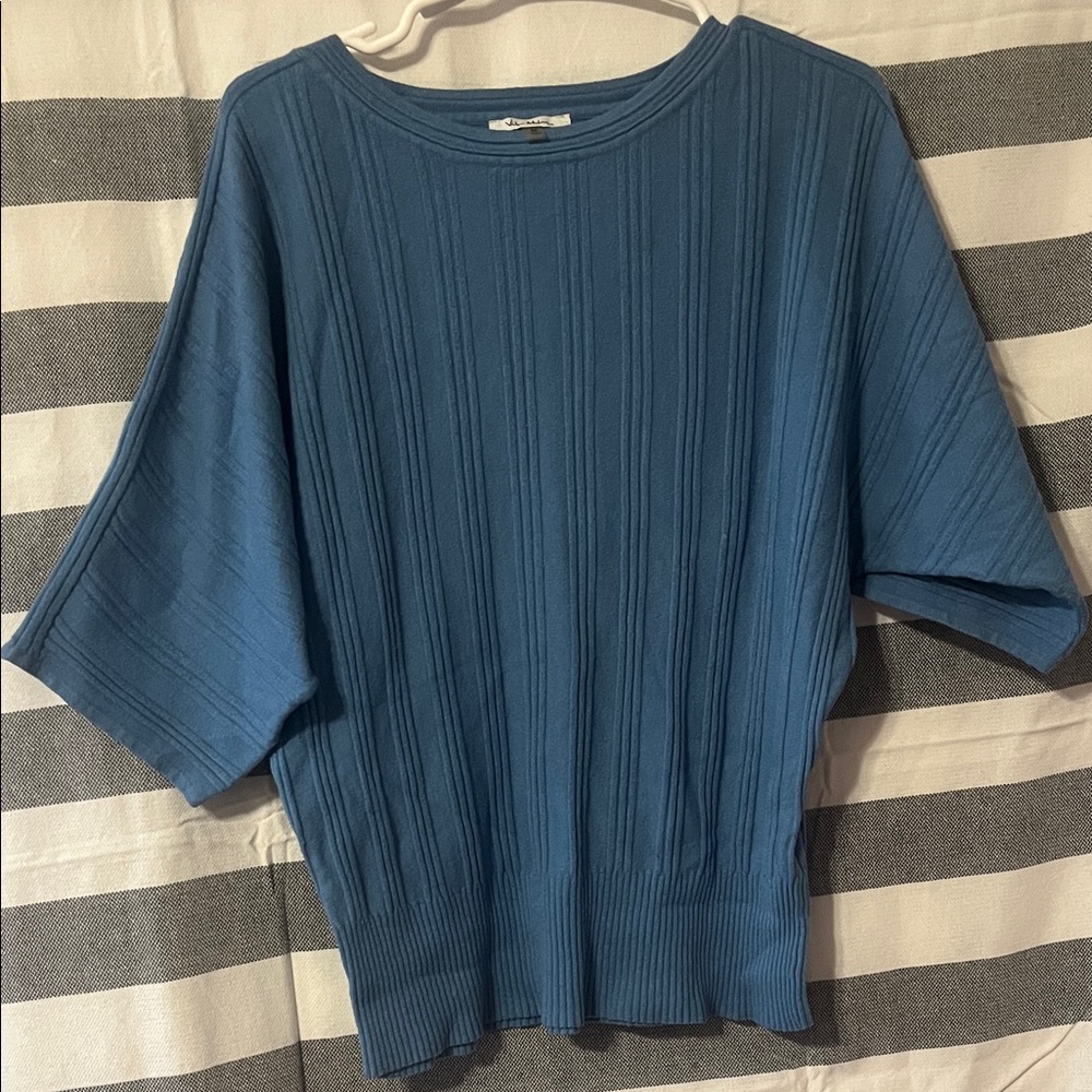 Chic Blue Short Sleeve Top